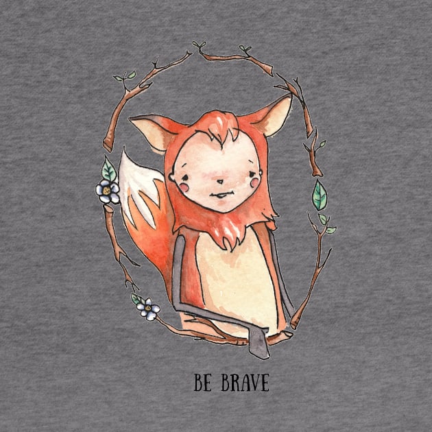 Be Brave Fox by Flightoftheparcel